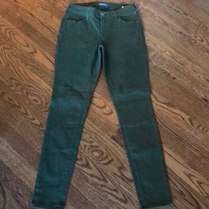 Never worn. Olive green skinny jeans